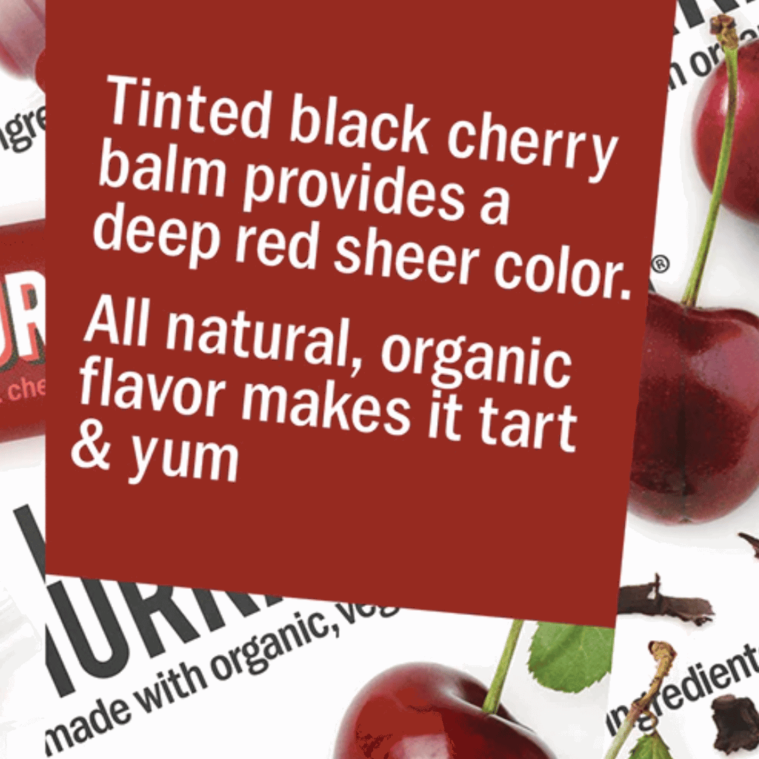 HURRAW! Black Cherry Tinted Lip Balm