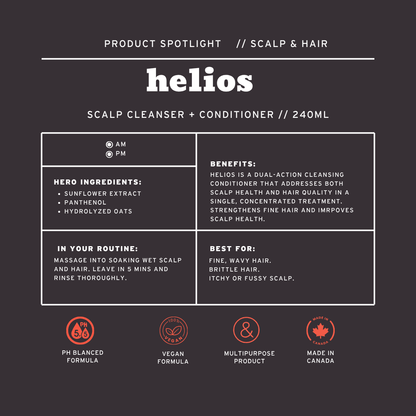 HELIOS Cleanser + Conditioner | Fine Wavy Hair