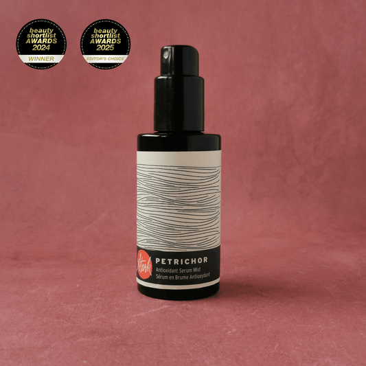 Petrichor Skin Antioxidant Serum Mist: This serum-mist is a hero of environmental defense antioxidants.