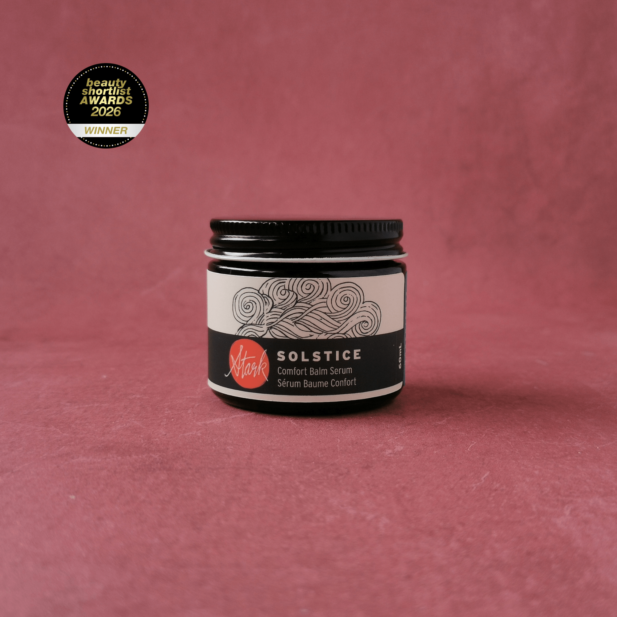 SOLSTICE | Luxury skin balm. Protective, soothing facial balm  for dry skin with ceramides and mushroom extract.