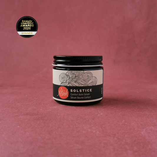 SOLSTICE | Luxury skin balm. Protective, soothing facial balm  for dry skin with ceramides and mushroom extract.