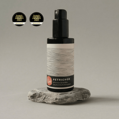 Petrichor Skin Antioxidant Serum Mist: This serum-mist is a hero of environmental defense antioxidants.