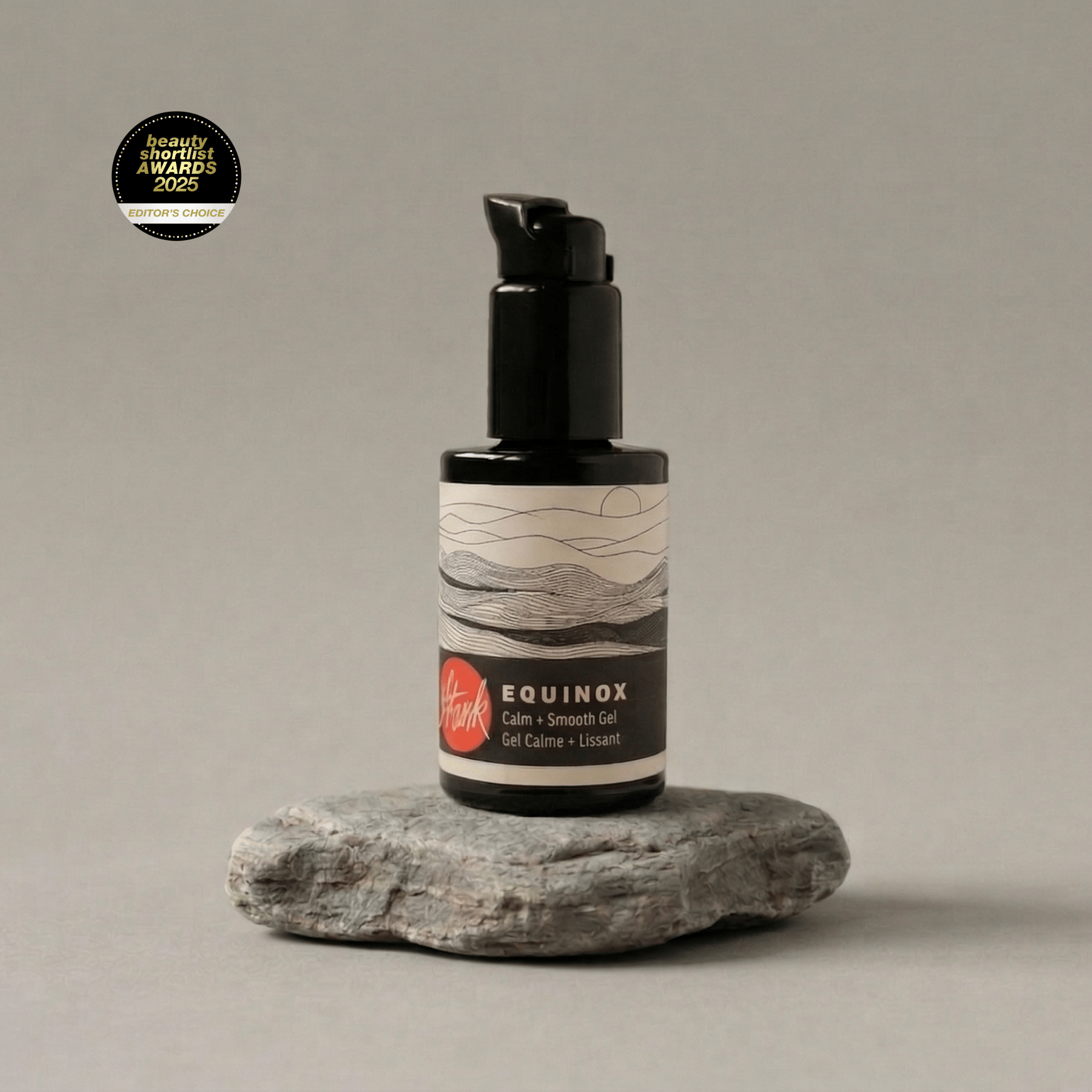 Equinox calm and smooth hydration serum by Stark Skincare — soothing gel serum with edelweiss, sea kelp, and helichrysum