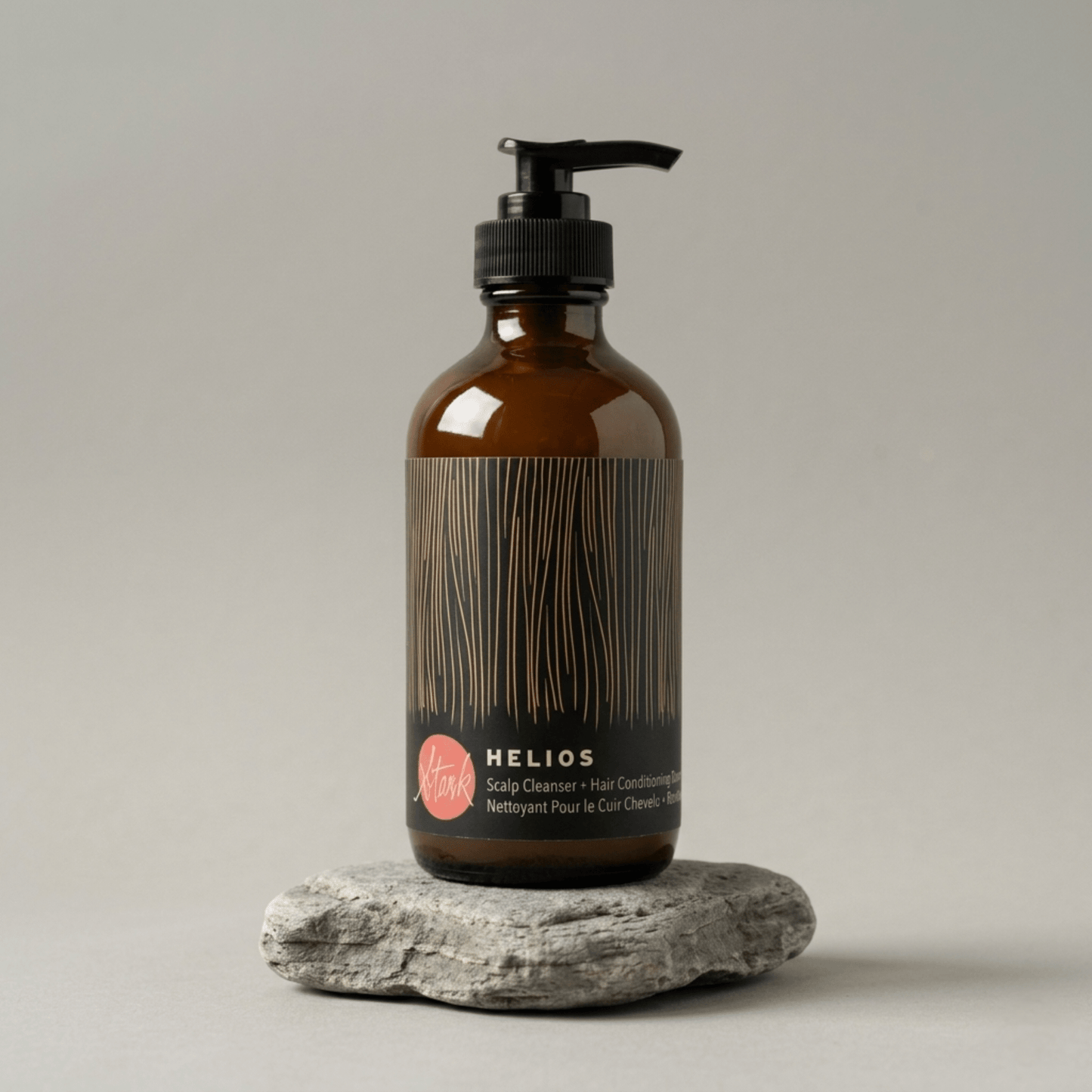 Helios scalp cleanser and conditioner by Stark Skincare — botanical hair care with sunflower extract for fine wavy hair