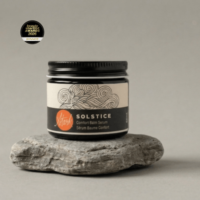 Solstice ceramide barrier balm serum by Stark Skincare — protective barrier balm with ceramides and mushroom extract for extreme cold and dryness